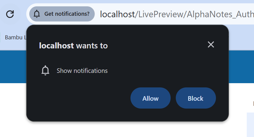 Browser Prompt